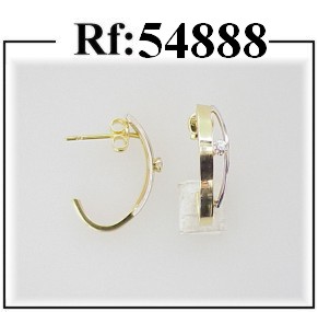pendientes oro circonitas